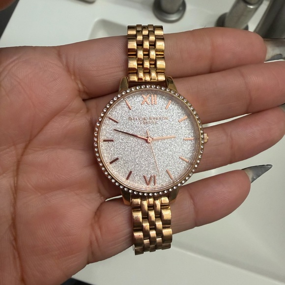 OLIVIA BURTON Rose Gold Glitter Watch - Picture 9 of 11